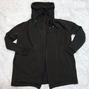 Zella Womens‎ Sweater Cardigan Black M Open Pockets Sweatshirt Workwear Medium